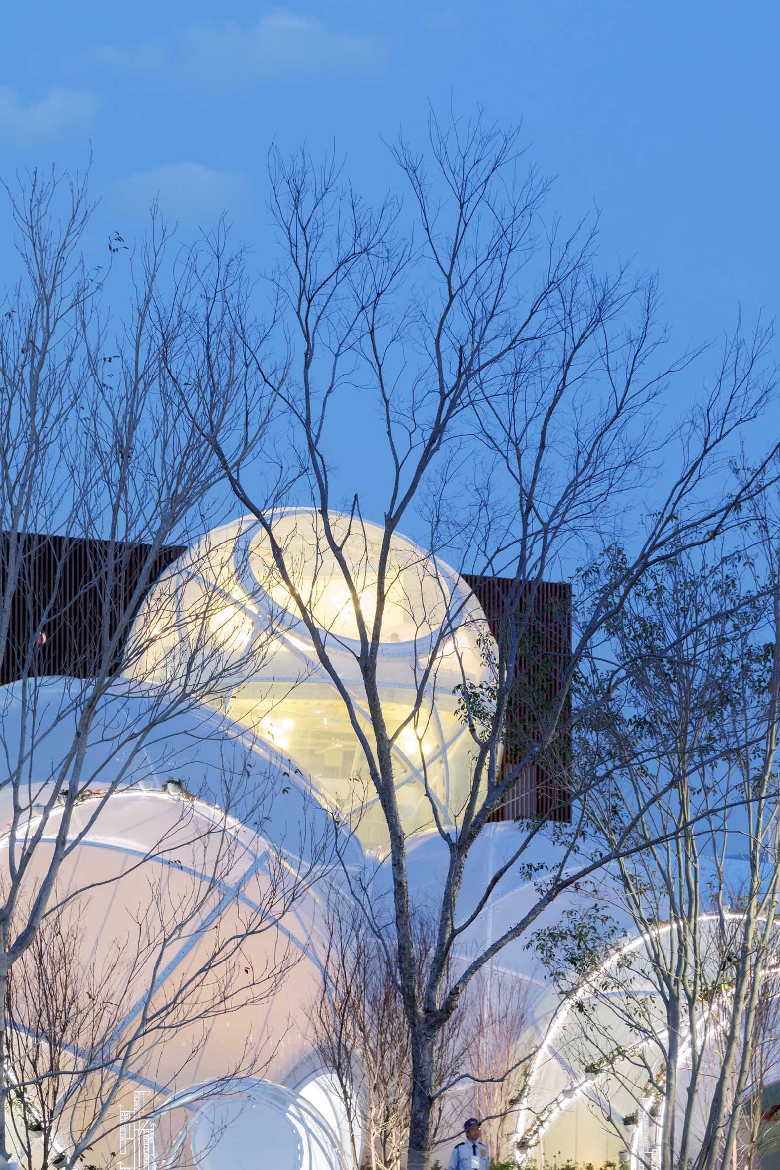 Exterior view. Swiss Pavilion by by Manuel Herz Architekten. Photograph by Iwan Baan /  FDFA, Presence Switzerland.