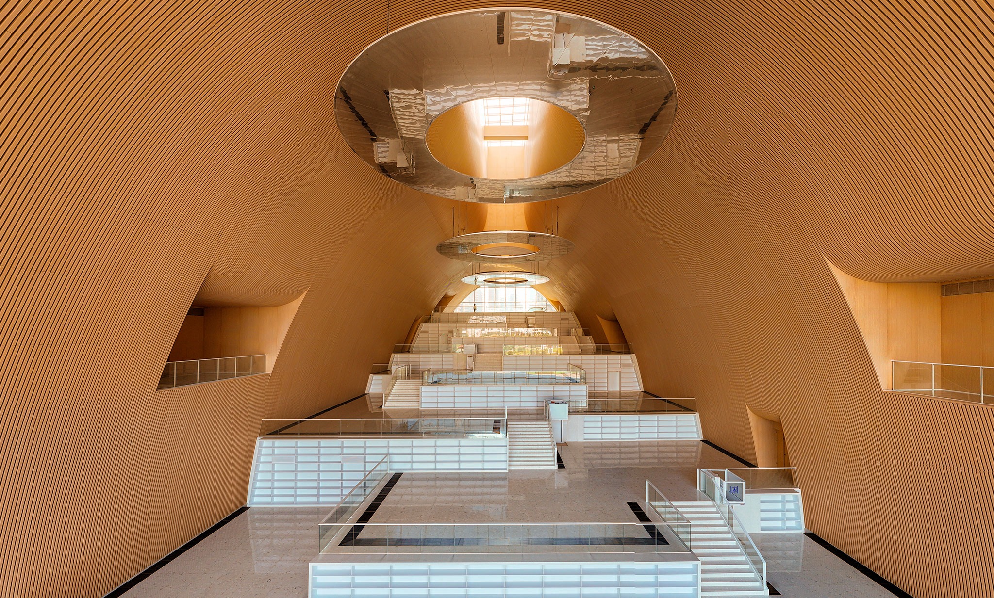 Hengqin Culture & Art Complex by Atelier Apeiron. Photograph by Schran Image. Hengqin Culture & Art Complex by Atelier Apeiron. Photograph by Schran Image.