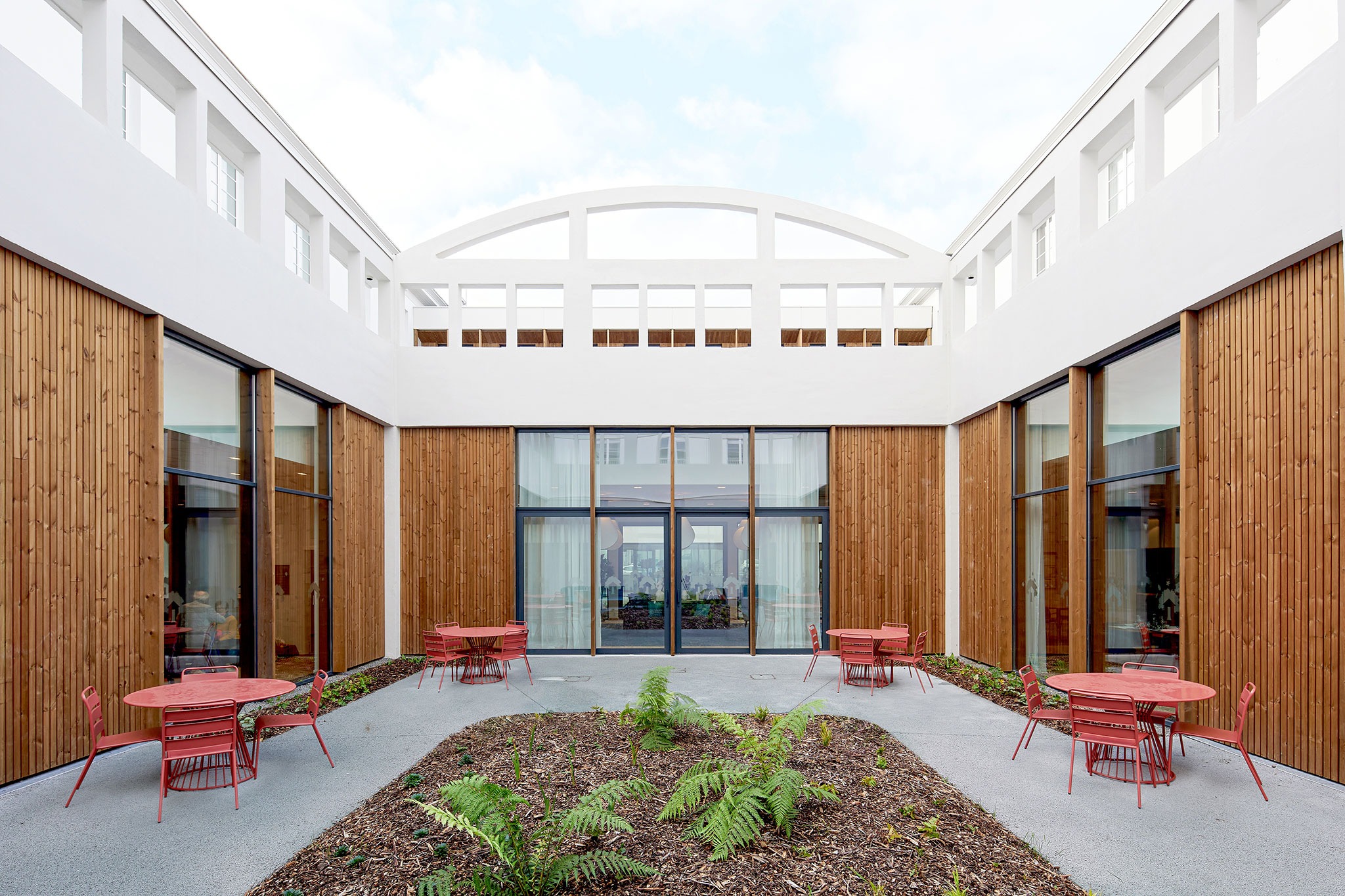 Renovation of a historic post office by Chatillon Architectes. Photograph by Antoine Mercusot. Renovation of a historic post office by Chatillon Architectes. Photograph by Antoine Mercusot.