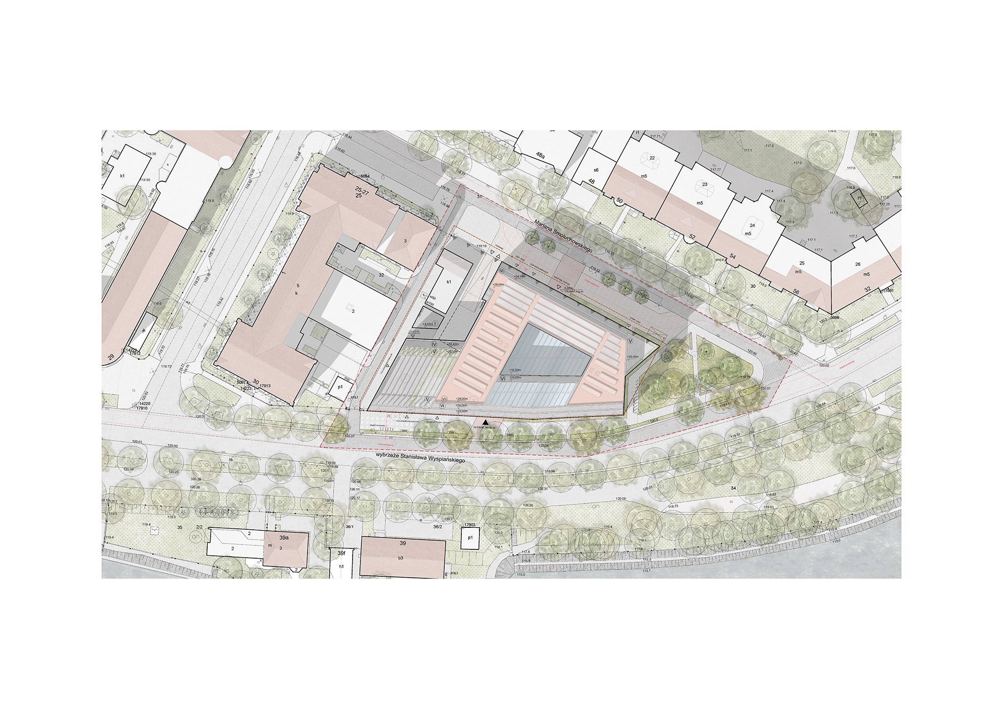 Site plan. HTSH by Vaillo + Irigaray Architects + Interplay Architects. Site plan. HTSH by Vaillo + Irigaray Architects + Interplay Architects.