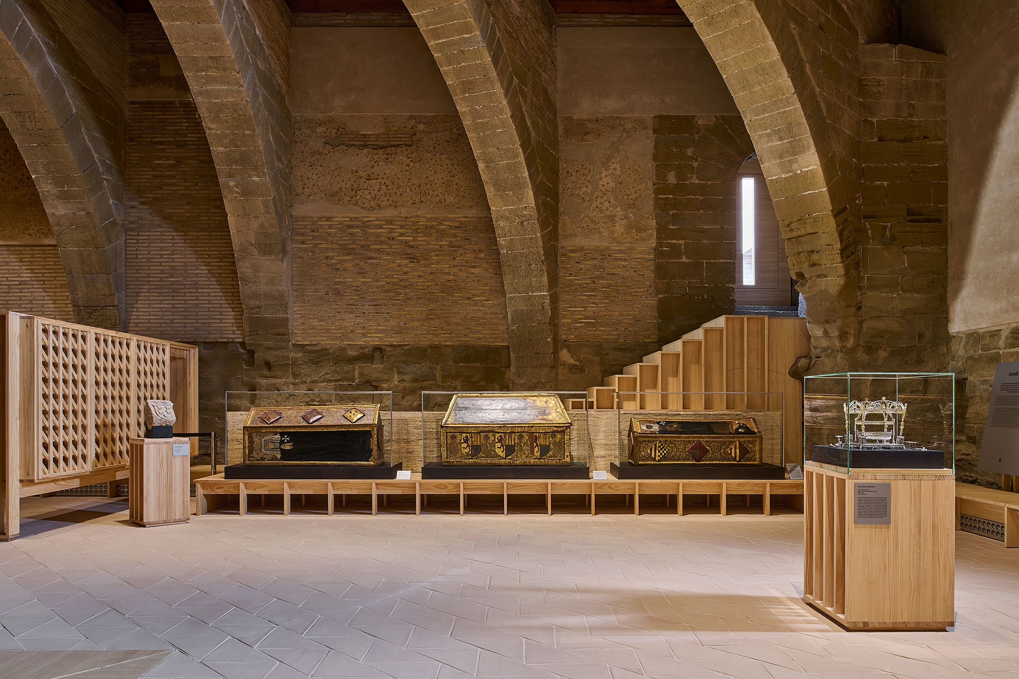 Intervention in the Royal Monastery of Santa Maria de Sijena by Pemán y Franco + Sebastián Arquitectos. Photograph by Iñaki Bergera. Intervention in the Royal Monastery of Santa Maria de Sijena by Pemán y Franco + Sebastián Arquitectos. Photograph by Iñaki Bergera.