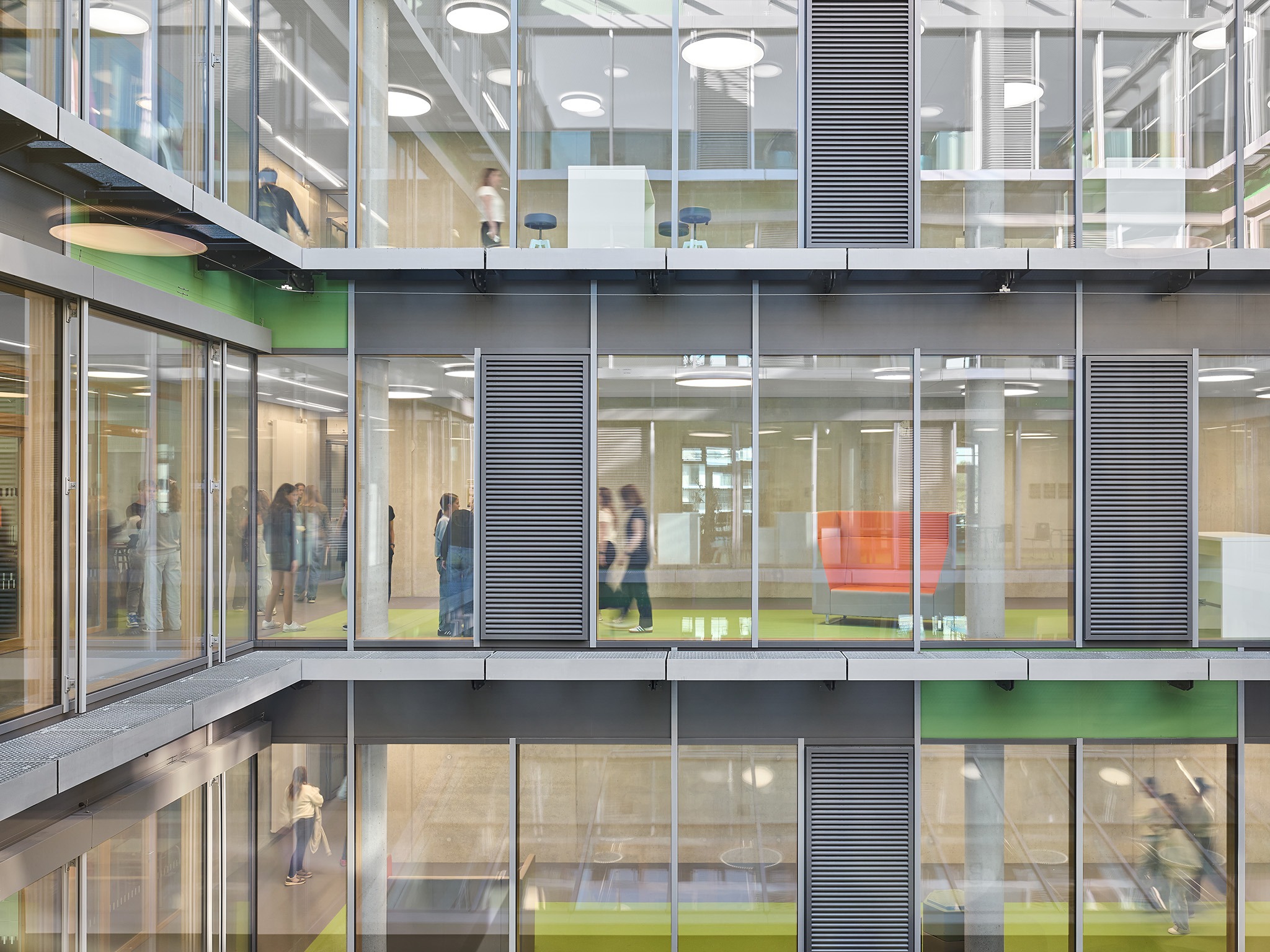 Municipal Thomas Mann High School by h4a Gessert + Randecker Architekten. Photograph by Zooey Braun. Municipal Thomas Mann High School by h4a Gessert + Randecker Architekten. Photograph by Zooey Braun.