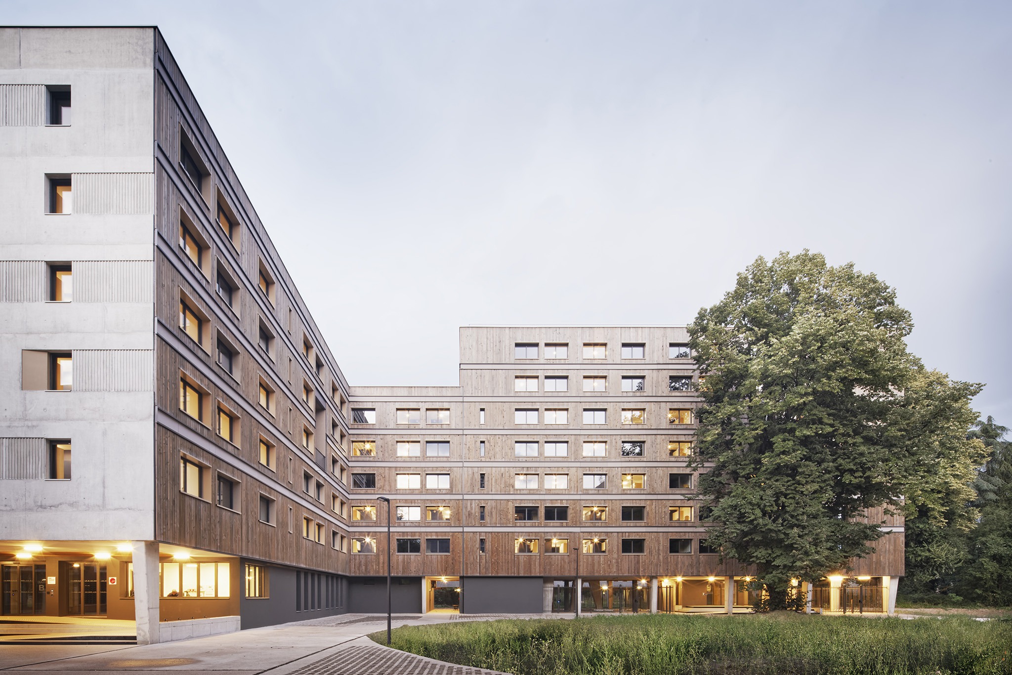 Joséphine Baker Student Residence by Ateliers A+ and Atelier Métis. Photograph by Camille Gharbi.
