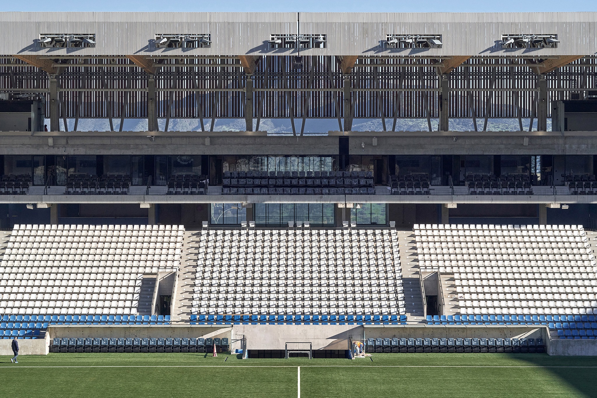 Proyecto de Modernización del Estadio de Universidad Católica por IDOM. Fotografía por Cristóbal Palma.