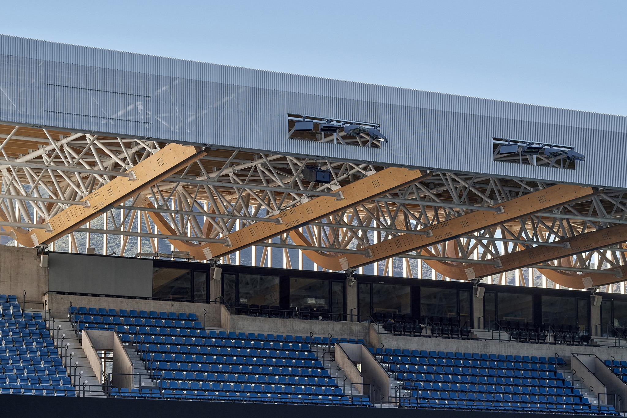 Proyecto de Modernización del Estadio de Universidad Católica por IDOM. Fotografía por Cristóbal Palma.