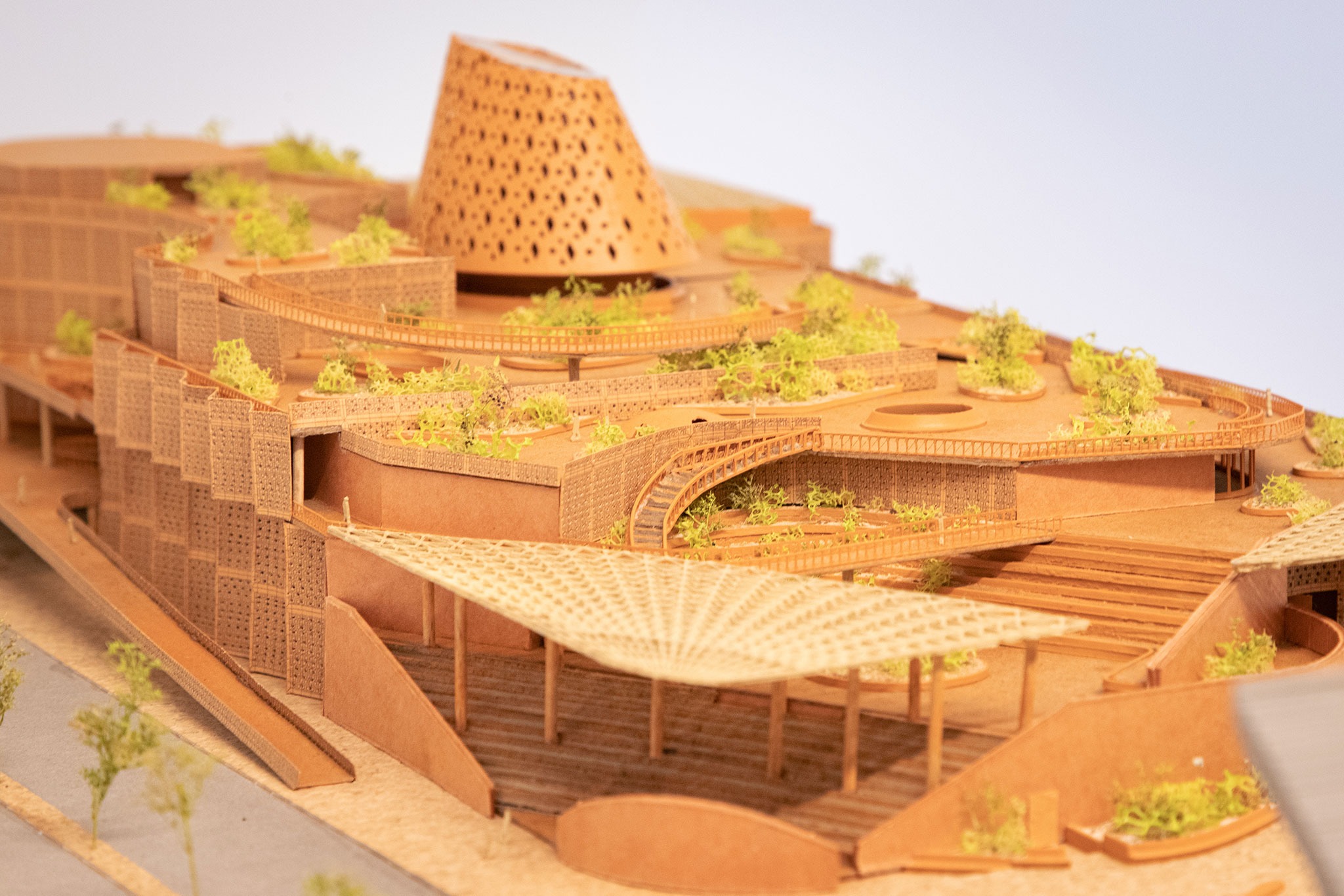 Model. Biblioteca dos Saberes by Kéré Architecture. 