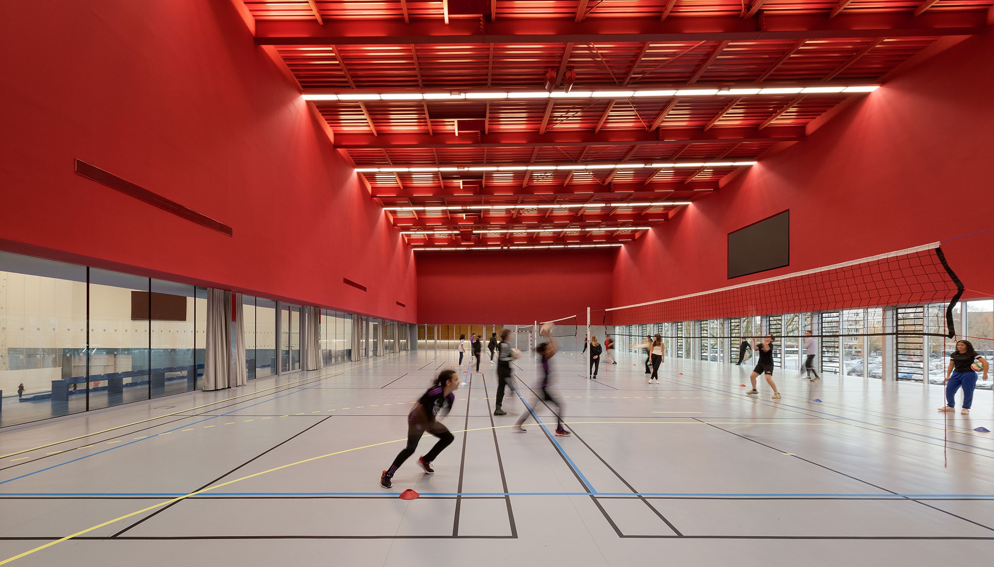 SPOT Multipurpose Sports Centre in Thionville by Dominique Coulon & associés. Photograph by Eugeni Pons.