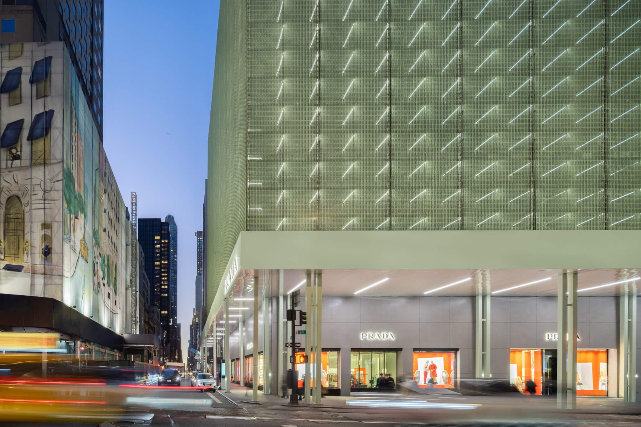 Prada 5th Ave Facade by 2x4 Design. Photograph by Bridgit Beyer, courtesy of Prada.