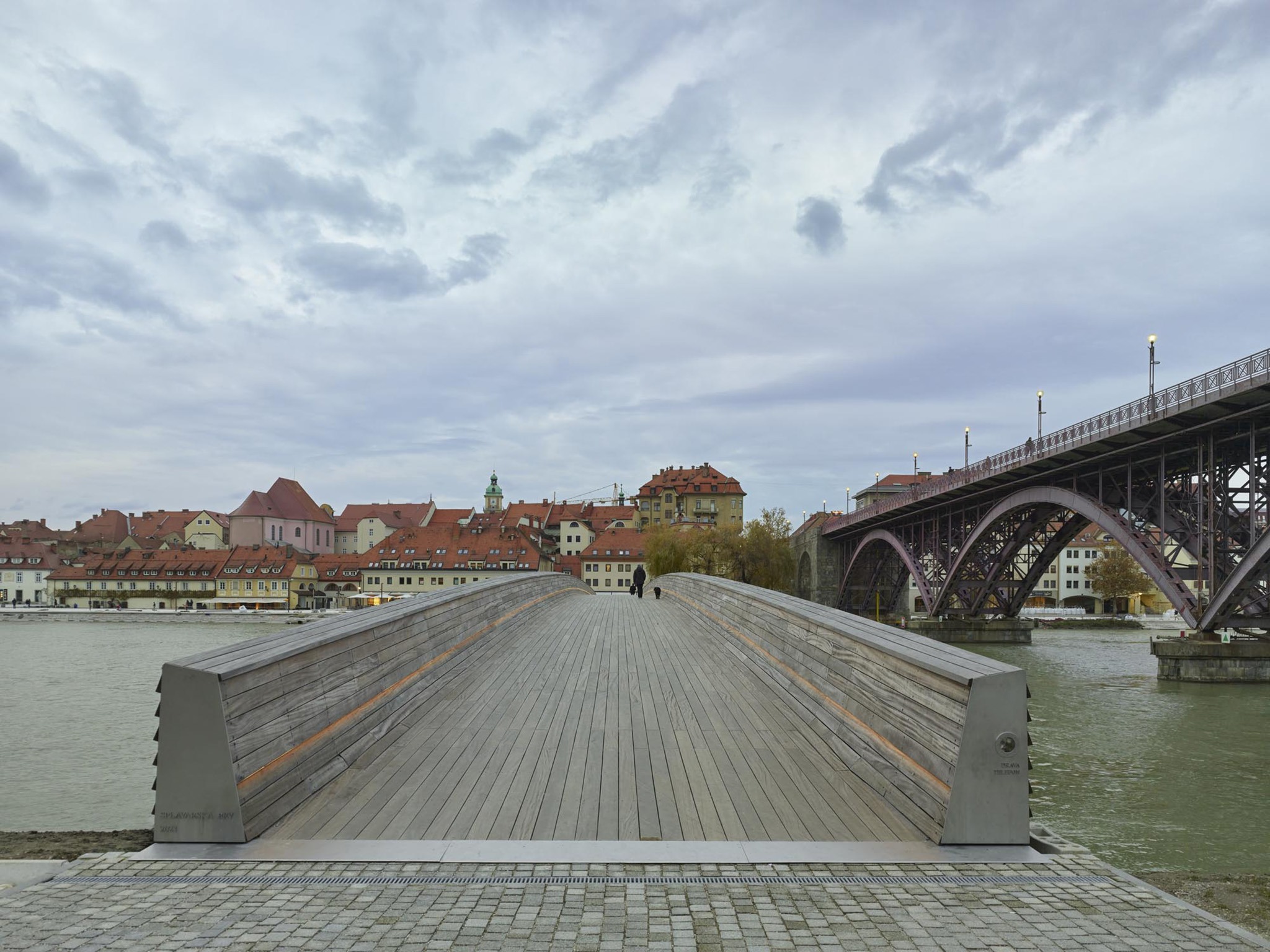 Splavarska Lent Tabor Bridge by Burgos & Garrido. Photograph by Roland Halbe.&nbsp;