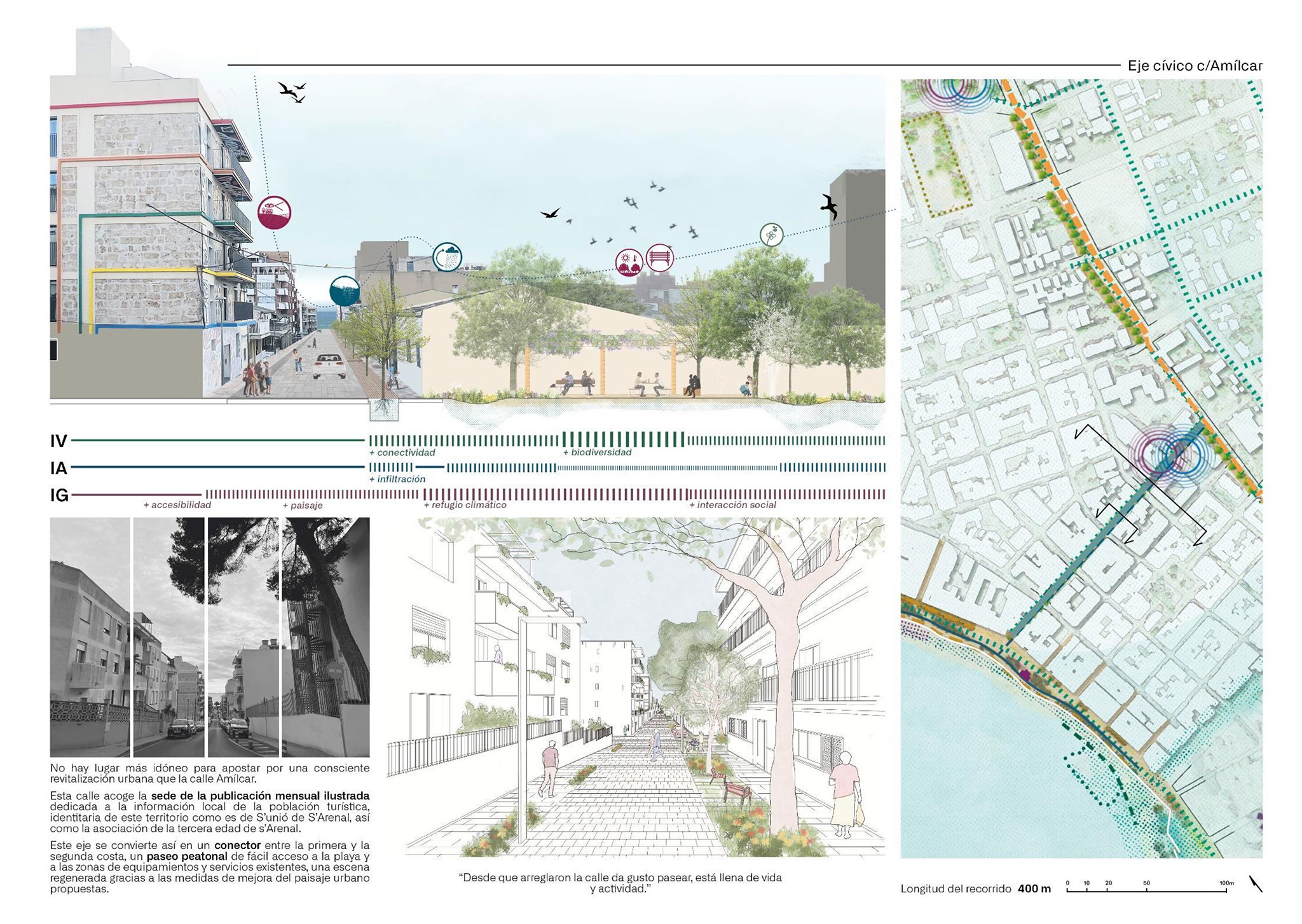 Plano de detalles. Plan Estratégico de Regeneración de Playa de Palma por LANDLAB + Fiol Aquitectes.
