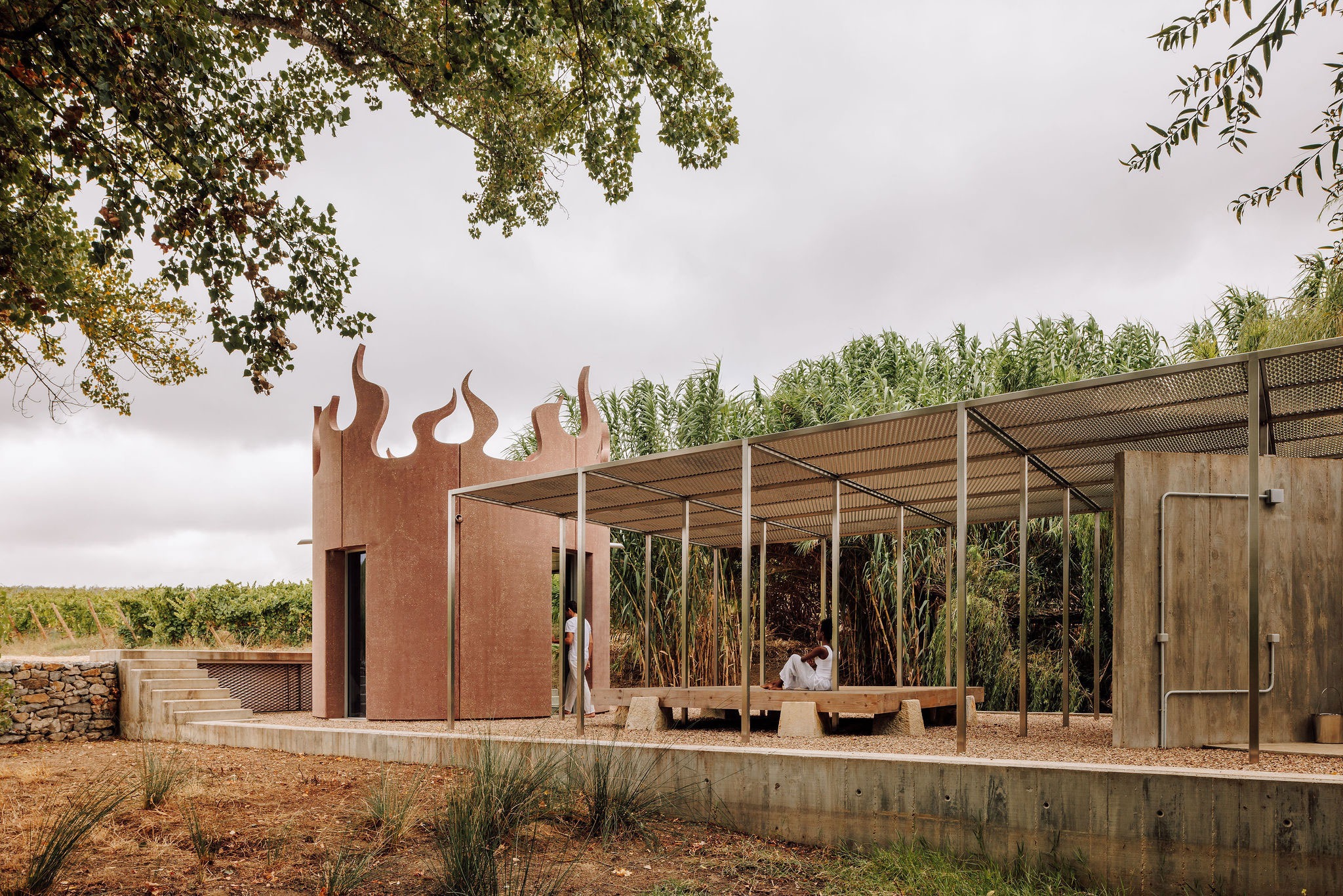 House with no skin by Bureau des Mésarchitectures. Photograph by Francisco Nogueira.