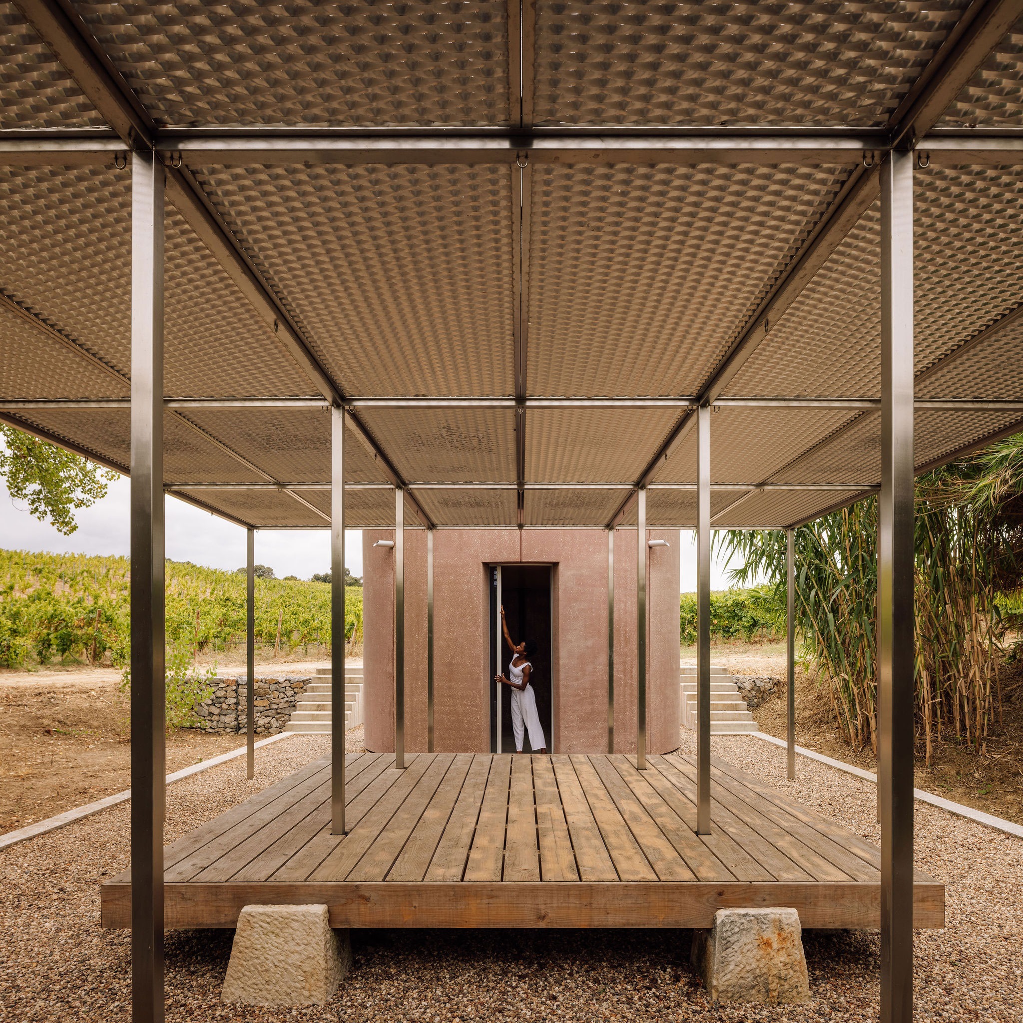 House with no skin by Bureau des Mésarchitectures. Photograph by Francisco Nogueira.