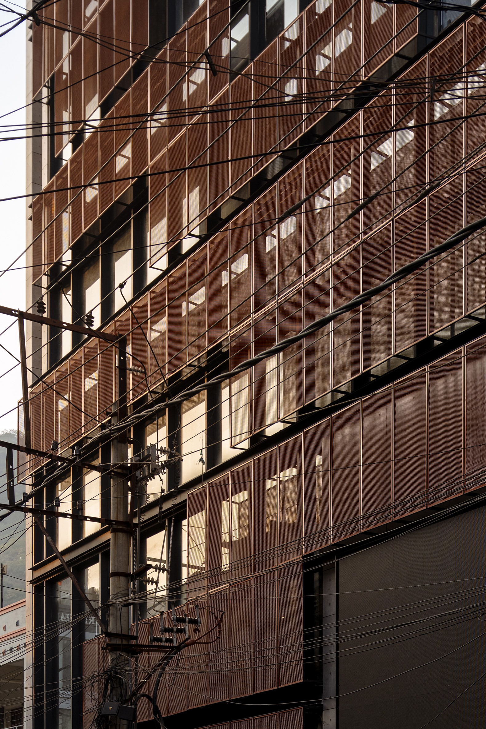 "Screened Spaces" by Studio UF+O. Photograph by Vivek Eadara.