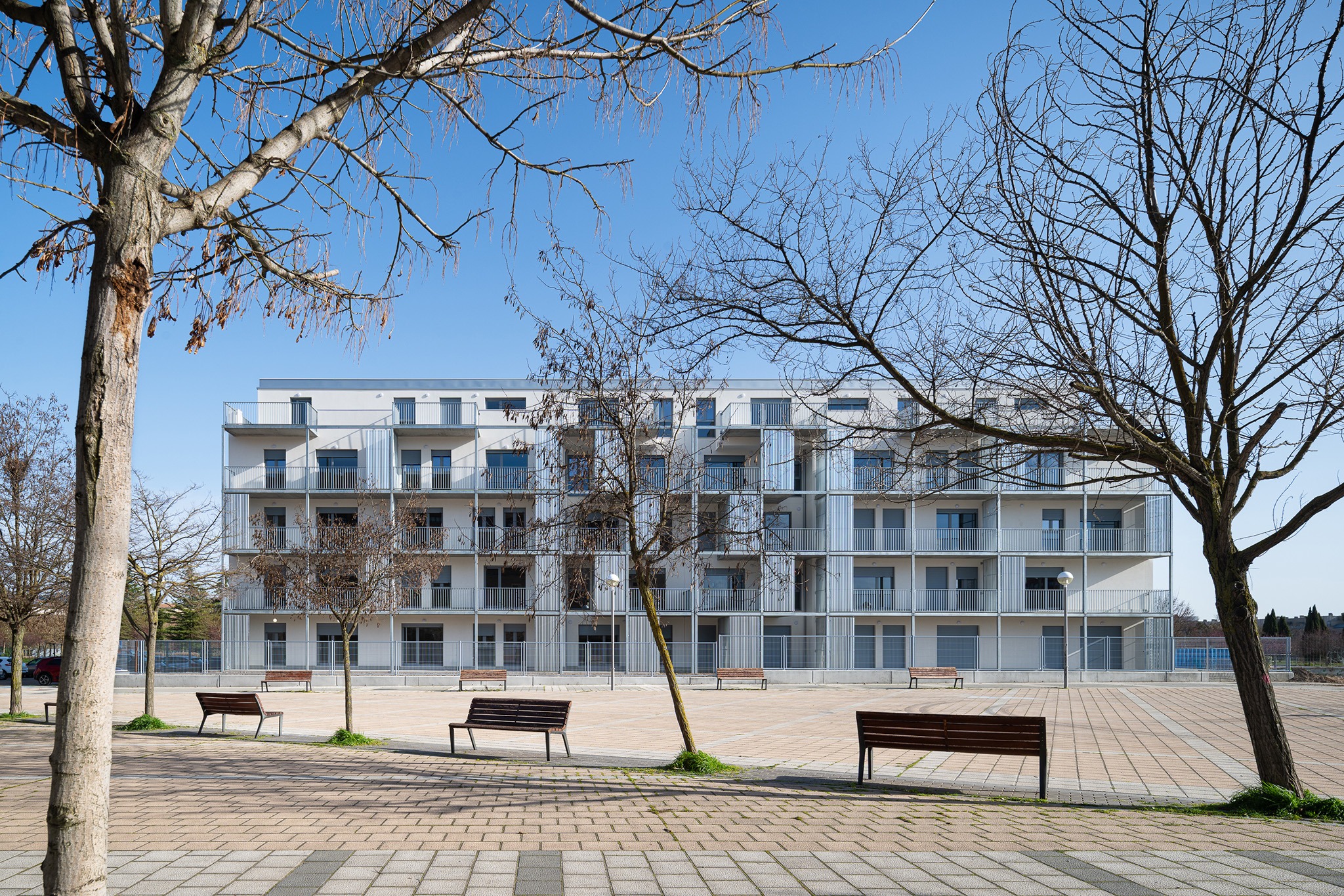 59 collaborative social rental homes by AYRe. Photograph by Gabriel Gallegos Alonso.