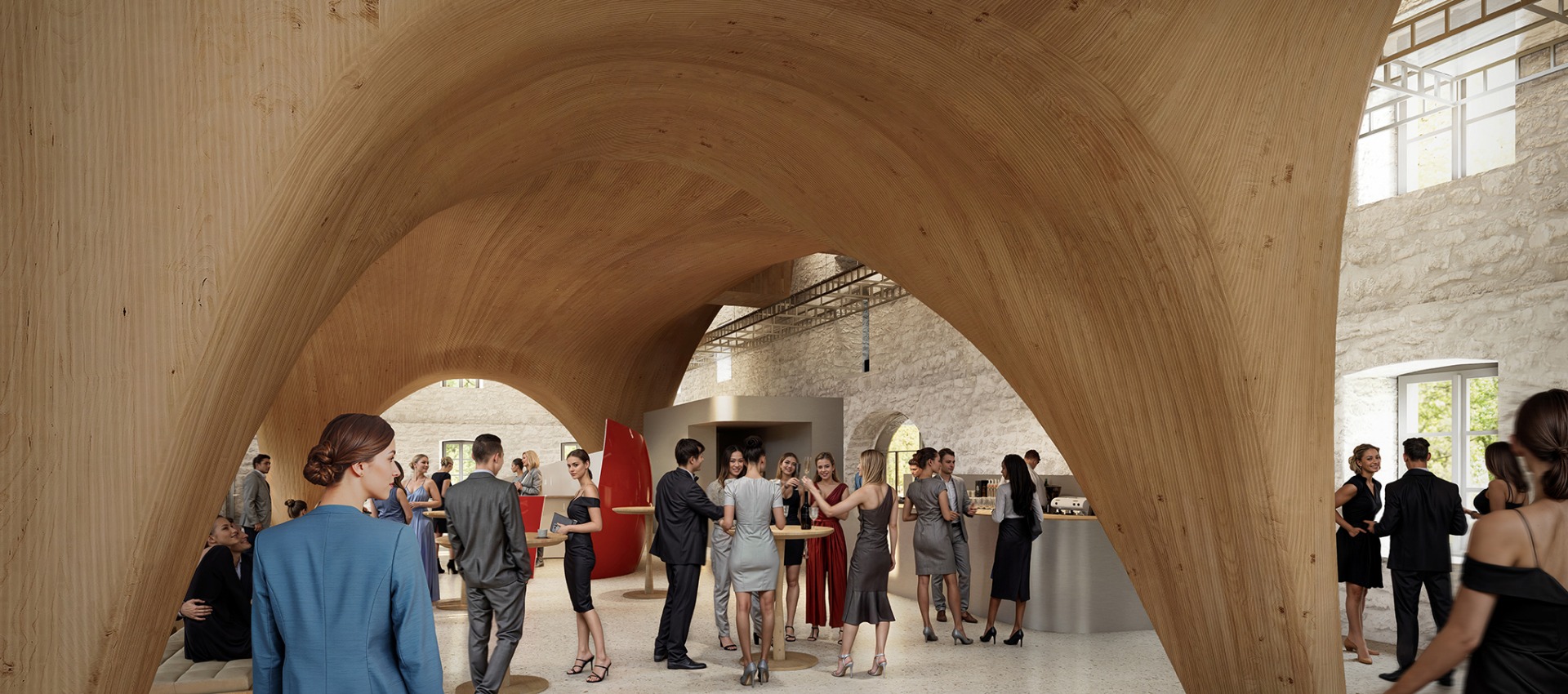 Intercultural Arts Center. Altdorf Concert Hall por Shigeru Ban