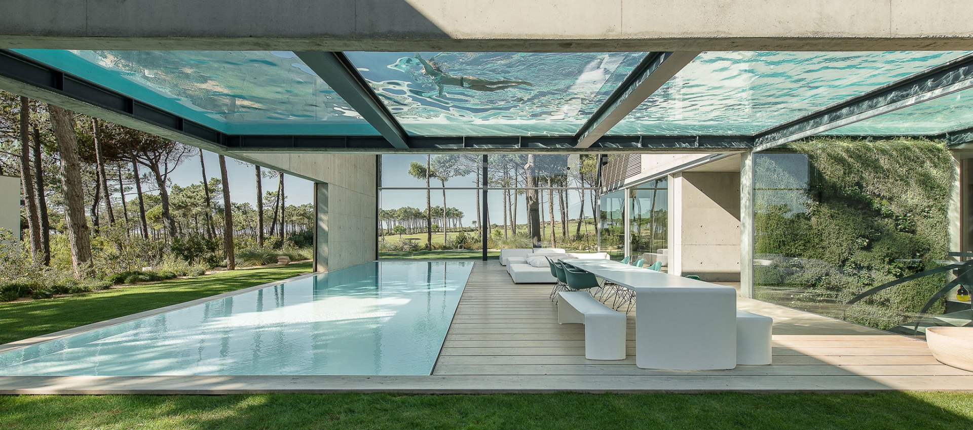 Pool Above Swimming Pool The Wall House By Guedes Cruz Arquitectos The Strength Of Architecture From 1998