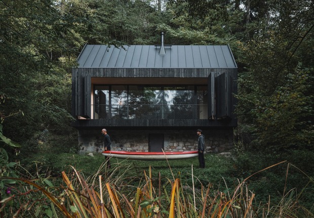 "Between the Rock and the River" Cabin by Mimosa. Photograph by Petr Polák