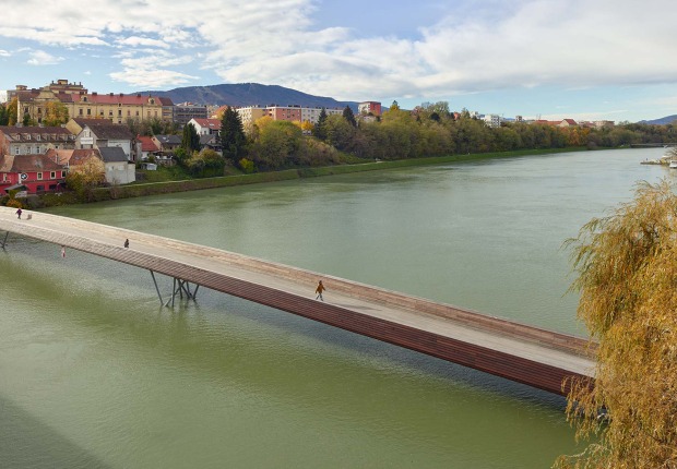 Splavarska Lent Tabor Bridge by Burgos & Garrido. Photograph by Roland Halbe