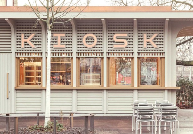 Kiosk in Bürkliplatz by Schmid Ziörjen Architects. Photograph by Lukas Murer