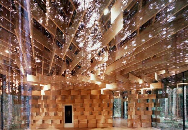 Wood Pile. Kengo Kuma – The Flow of Lines through the Lens of Erieta Attali. Photograph by Erieta Attali