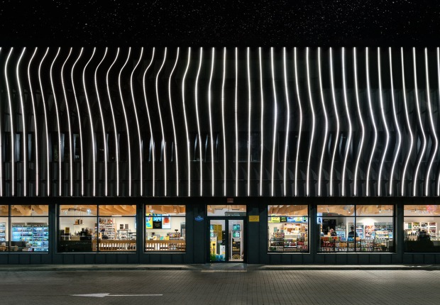 Flagship KLO Petrol Station by Aranchii Architects. Photograph by Alik Usik