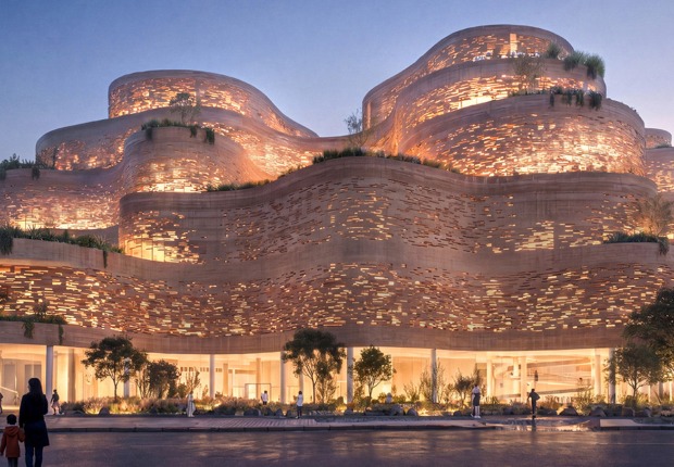 Propuesta ganadora en la fase final del concurso para proyectar el nuevo Museo Nacional del Ecuador. «Estratos Vivos», de SANAA junto con A0, CPA y JHS