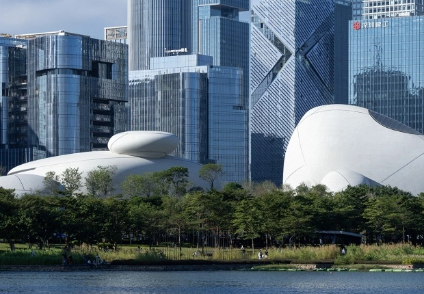 Shenzhen Bay Culture Square by MAD. Photograph by Blackstation Shenzhen Bay Culture Square by MAD. Photograph by Blackstation