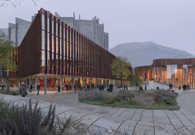 New Arts Center in Bergen by Henning Larsen. Rendering by KVANT-1
