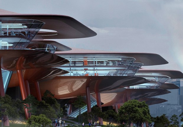 Chongqing Cuntan International Cruise Centre by MAD Architects. Image courtesy of MAD Architects