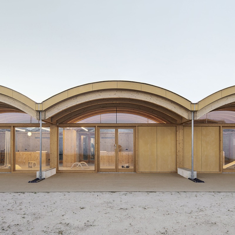 Escoleta infantil de Muro por BOS Arquitectes. Fotografía por Del Rio Bani
