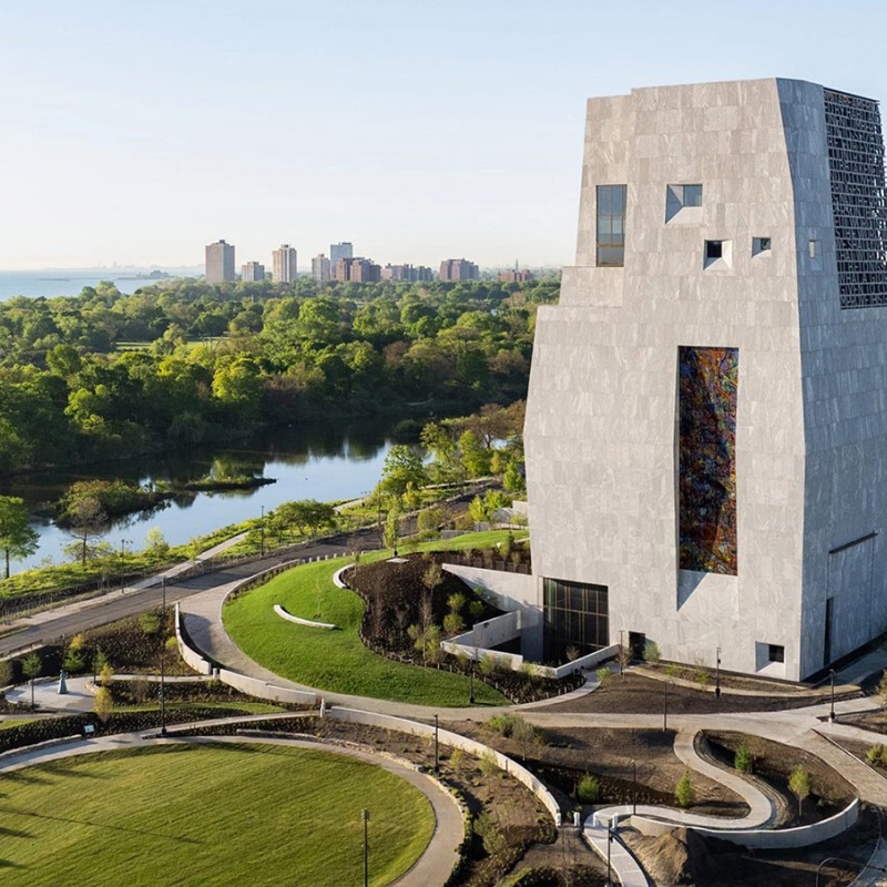 The Obama Presidential Center Museum in Chicago, IL, on Thursday, May 14, 2026. Photography by Angie McMonigal. Courtesy of The Obama Foundation