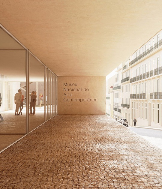 Visualización. Museo Nacional de Arte Contemporáneo de Lisboa por Luis Manuel Pereira, Baile Menduiña y del medio atelier