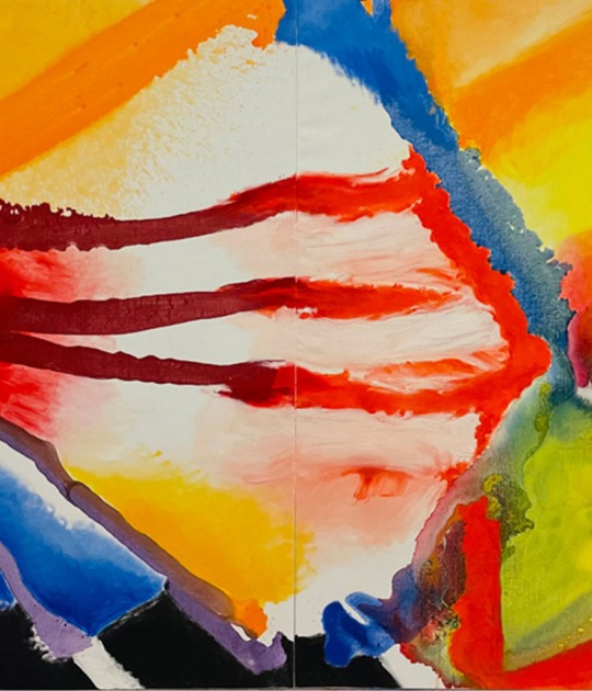 Doing and chance by Juan Navarro Baldeweg. Nota intacta, 2024 © Juan Navarro Baldeweg, VEGAP, Madrid, 2025. Oil on canvas, diptych, 200x400 cm. Navarro-Ríos Collection