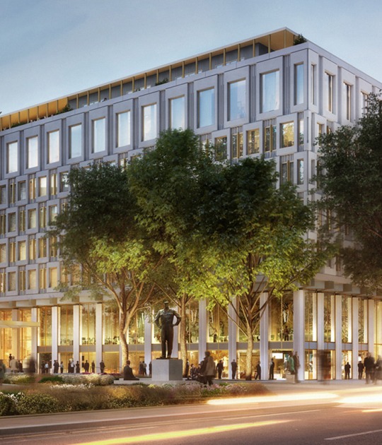 Rendering, New Mayfair hotel by David Chipperfield Architects