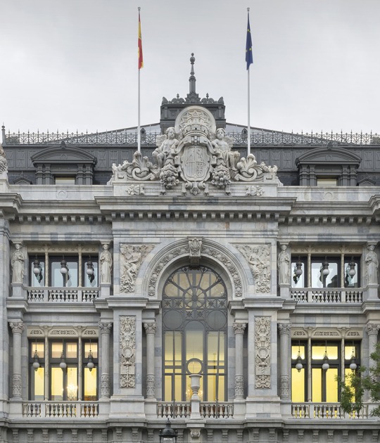 Fachada Banco de España. Fotografía cortesía por El Banco de España