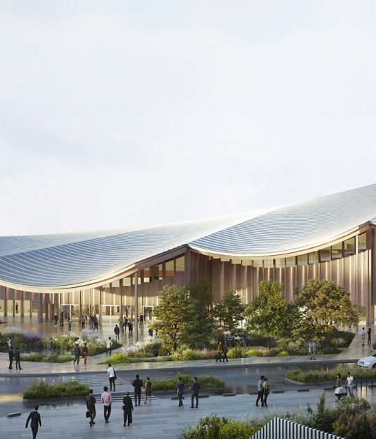 «The Sail» Centro de congresos de Ruán por BIG. Visualización por Atchain  «The Sail» Centro de congresos de Ruán por BIG. Visualización por Atchain