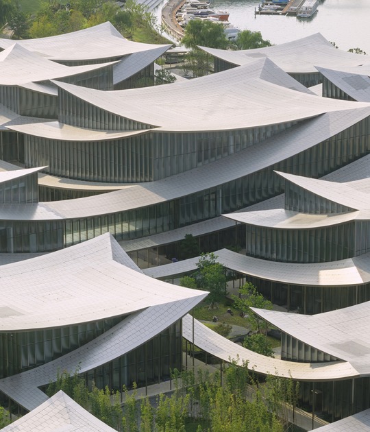 Suzhou Museum of Contemporary Art by BIG. Photograph by Ye Jianyuan  