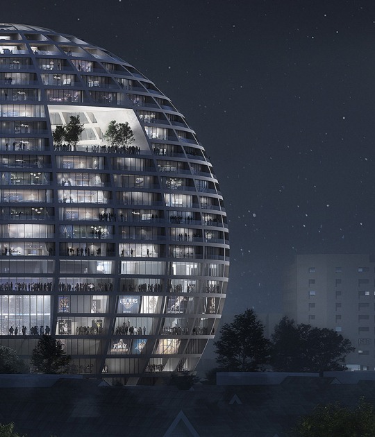 Rendering. The Grand Ballroom in Tirana by MVRDV