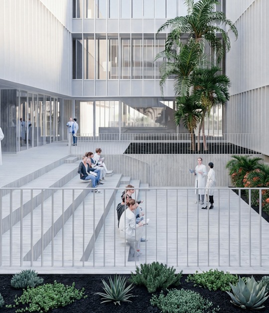 Rendering. Advanced Research and Laboratories Building by ORBAICETA ALDABA and COR