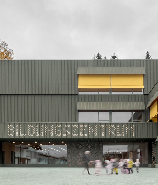 Educational Center Kössen by Pedevilla architects. Photograph by Gustav Willeit