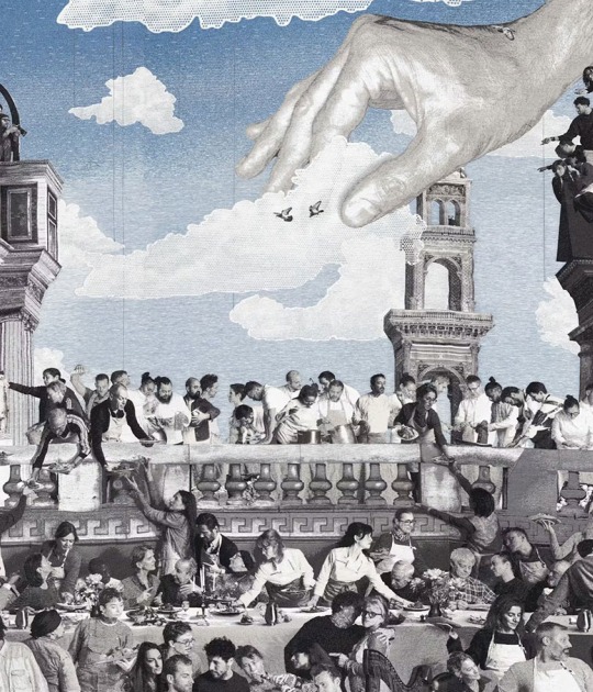 Il Gesto. A contemporary reinterpretation of The Wedding at Cana, The Venice Venice Hotel. Photograph by JR