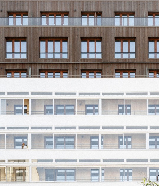 Garage Building into 63 Apartment Building by Atelier Tequi Architects. Photograph by 11h45 - Florent Michel