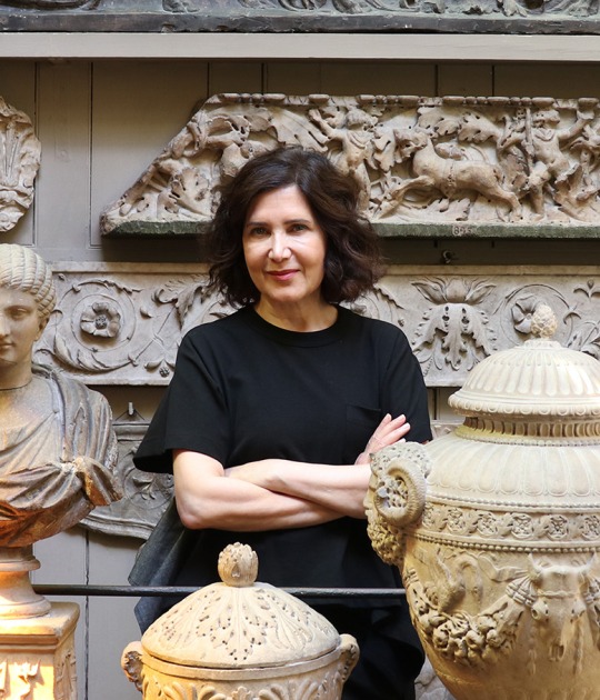 Farshid Moussavi in the Dome Area at Sir John Soane's Museum. Photograph by Tilly Buckroyd