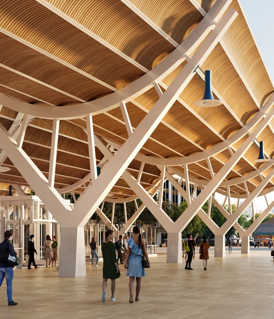 Rendering. New Valencia Central Station by RSHP, ERRE, and Sener