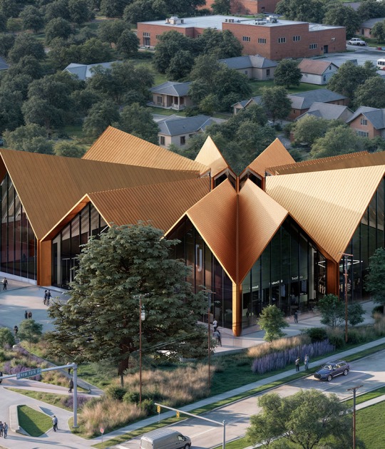 Museo Nacional de Juneteenth por BIG. Visualización por Plomp
