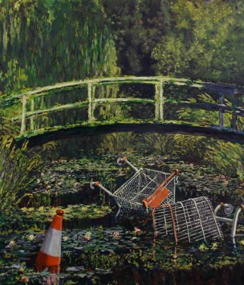Banksy, “Show Me The Monet”, 2005. Imagen cortesía de Lazinc