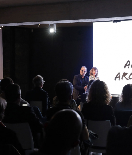Joan Fontcuberta and Jordi Bernadó at Art meets Architecture. Photograph by Roger Castello