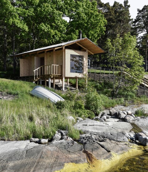 Sauna, Smådalarö by Metropolis Arkitekter. Photograph by Caspar von Vegesack