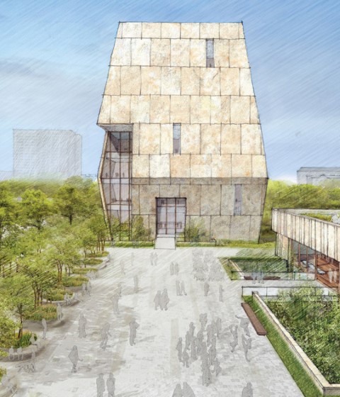 Rendering. Obama Presidential Center by Tod Williams and Billie Tsien. Image courtesy of the Obama Foundation