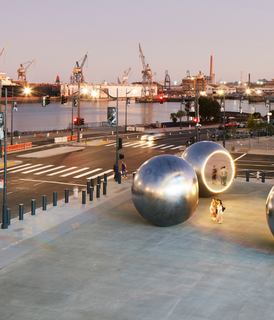 Seeing spheres, 2019 Chase Center, San Francisco by Olafur Eliasson. Photography by Matthew Millman